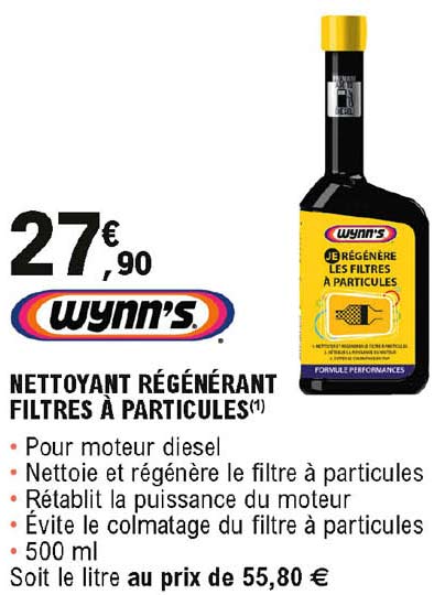 nettoyant régénérant filtres à particules wynn's