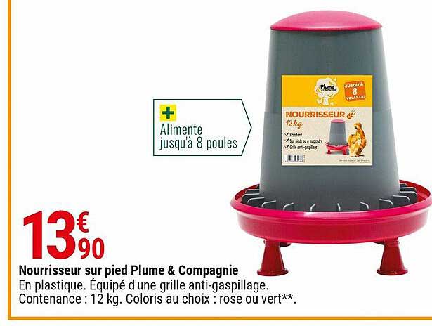 nourrisseur sur pied plume & compagnie