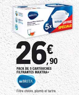 pack de 5 cartouches filtrantes maxtra+