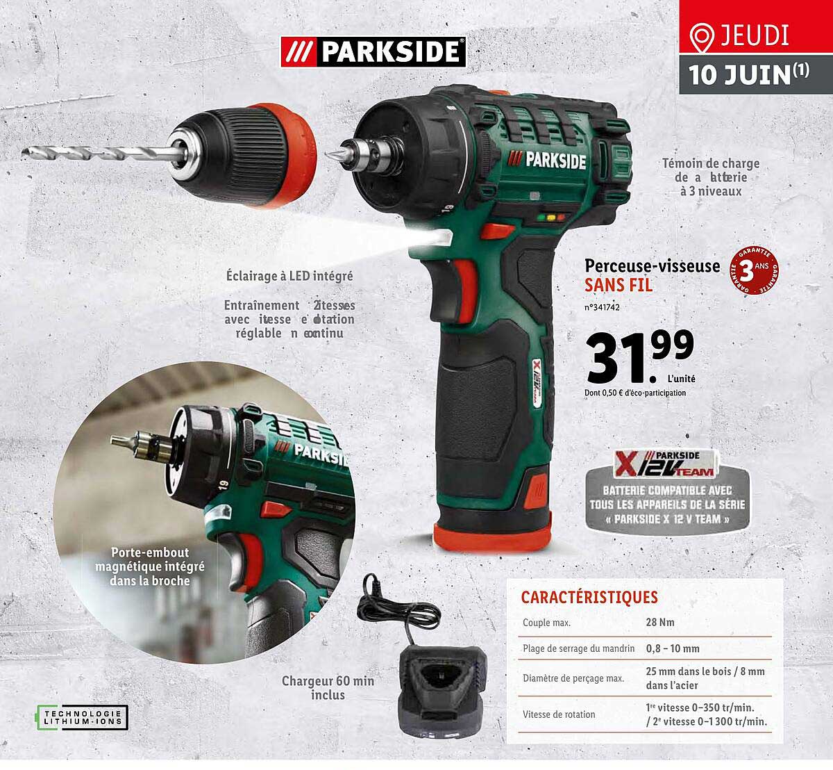 Perceuse-visseuse Parkside