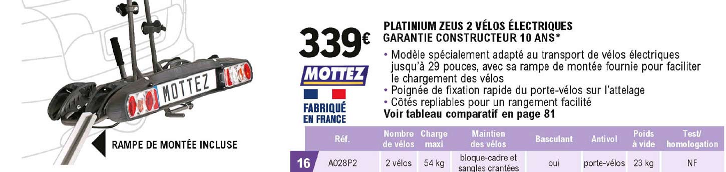 platinium zeus 2 vélos électriques mottez