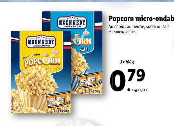 popcorn micro-ondable mcennedy