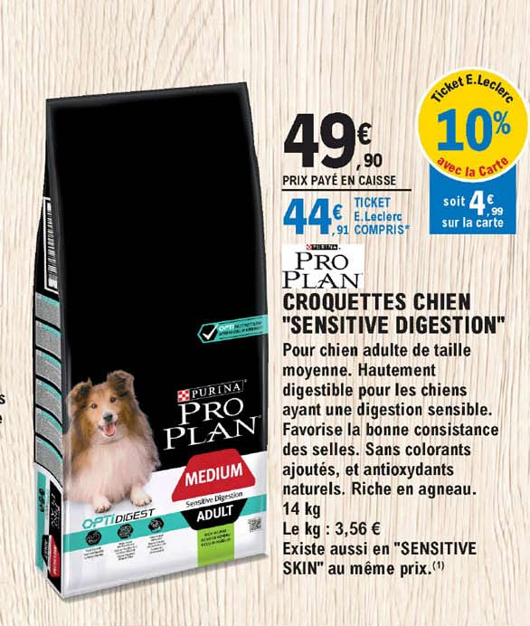 pro plan croquettes chien "sensitive digestion"