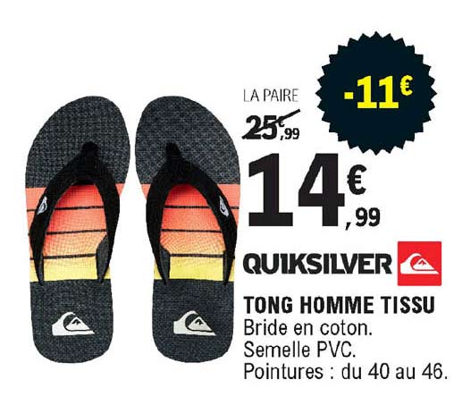 Quiksilver Tong Homme Tissu