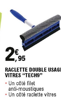 raclette double usage vitres "tech9"
