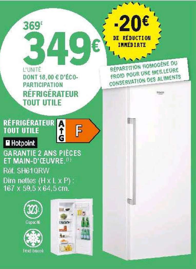 réfrigérateur tout utile hotpoint