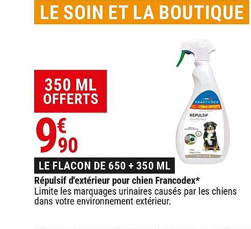 répulsif d'extérieur pour chien francodex