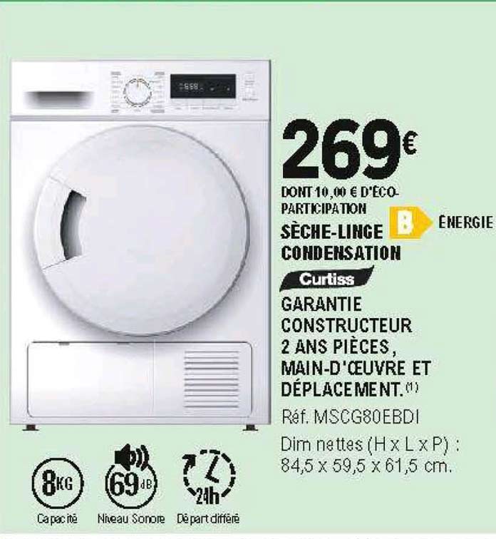 sèche-linge condensation curtiss
