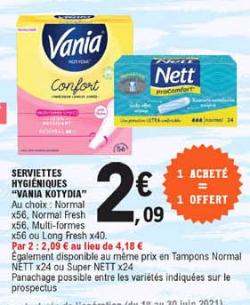 serviettes hygiéniques "vania kotydia"