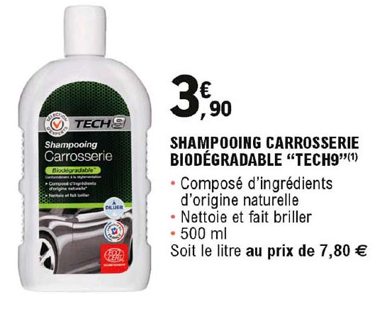 shampooing carrosserie biodégradable "tech9"