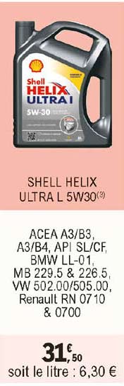 shell helix ultra l 5w30