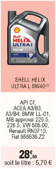 shell helix ultra l 5w40