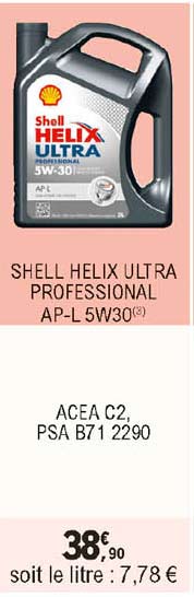 shell helix ultra professional ap-l 5w30