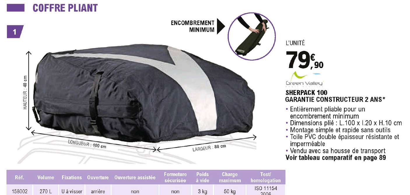 sherpack 100 green valley