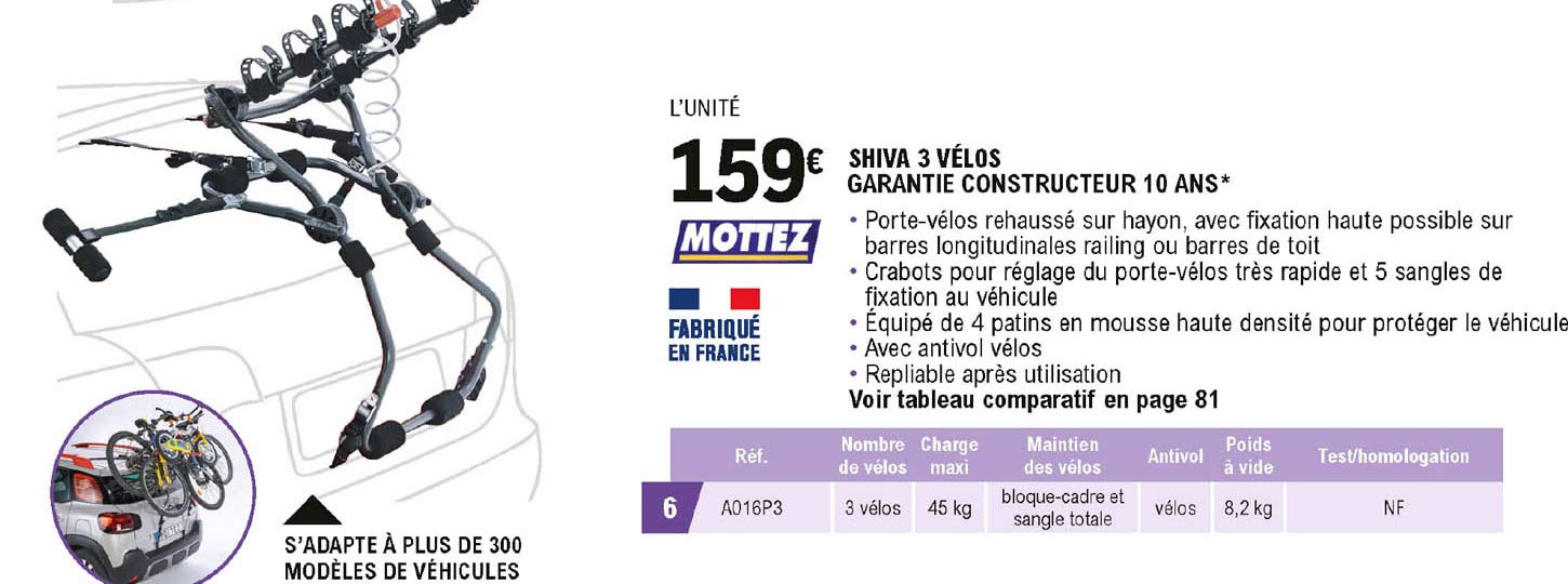 shiva 3 vélos mottez