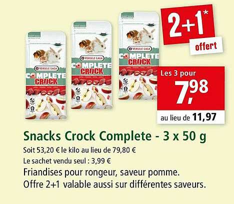 snacks crock complete - 3 x 50 g