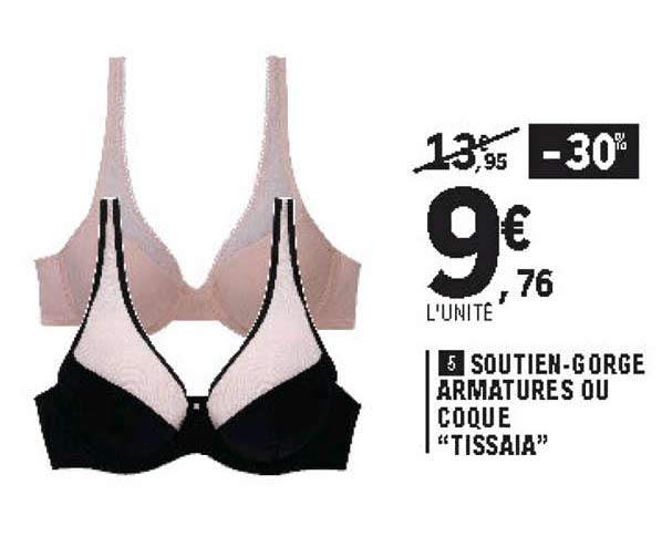 soutien-gorge armatures ou coque "tissaia"