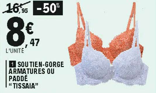 soutien-gorge armatures ou paddé "tissaia"