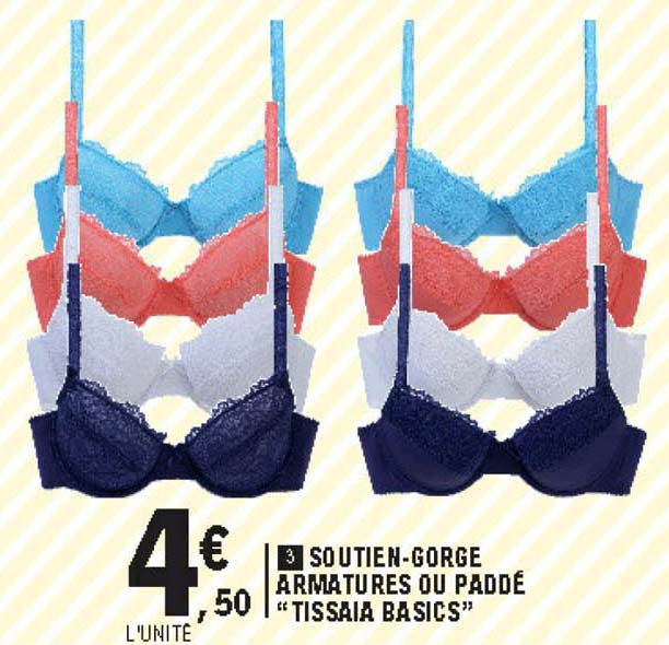 soutien-gorge armatures ou paddé "tissaia basics"