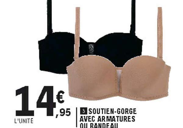 soutien-gorge avec armatures ou bandeau