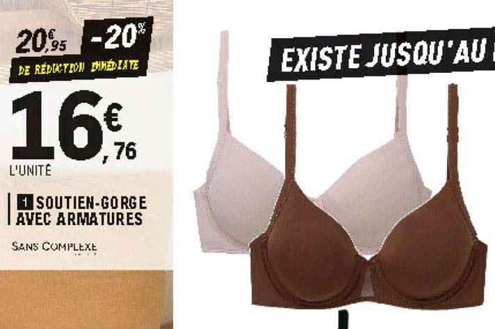 soutien-gorge avec armatures sans complexe