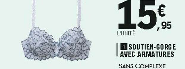 soutien-gorge avec armatures sans complexe