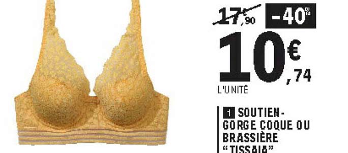 soutien-gorge coque ou brassière "tissaia"