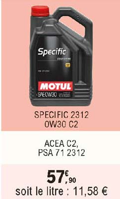 specific 2312 0w32 c2