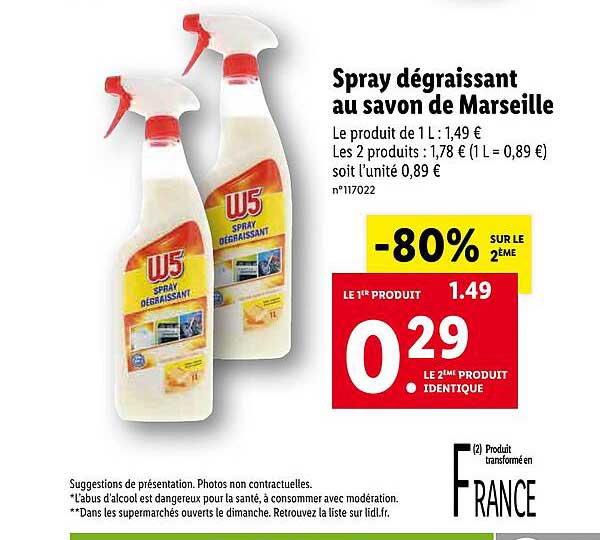 Spray Dégraissant Au Savon De Marseille