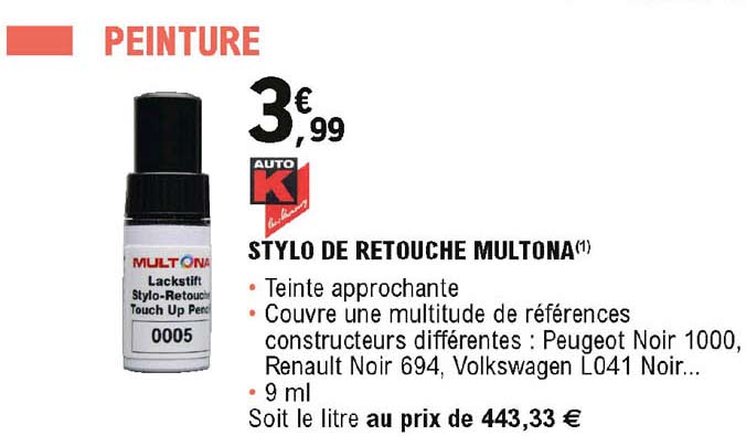 stylo de retouche multona autok