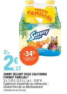 sunny delight doux california format familial