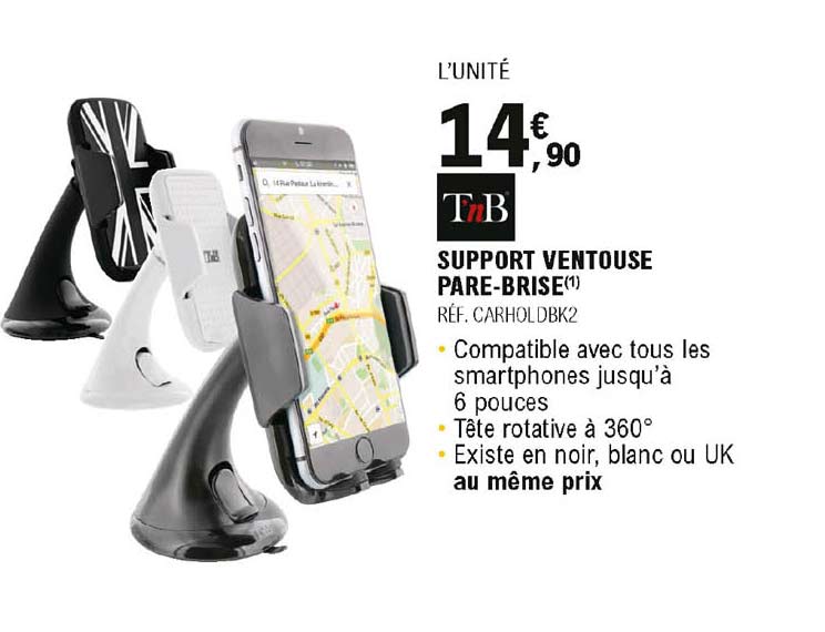 support ventouse pare-brise tnb