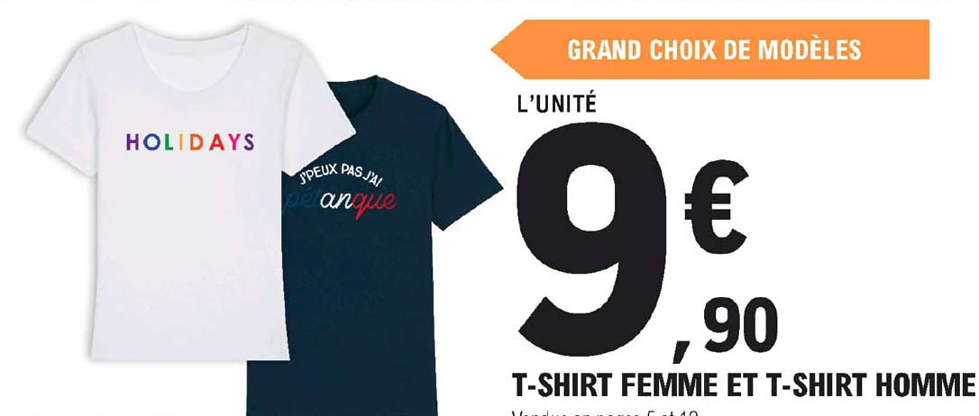 t-shirt femme et t-shirt homme