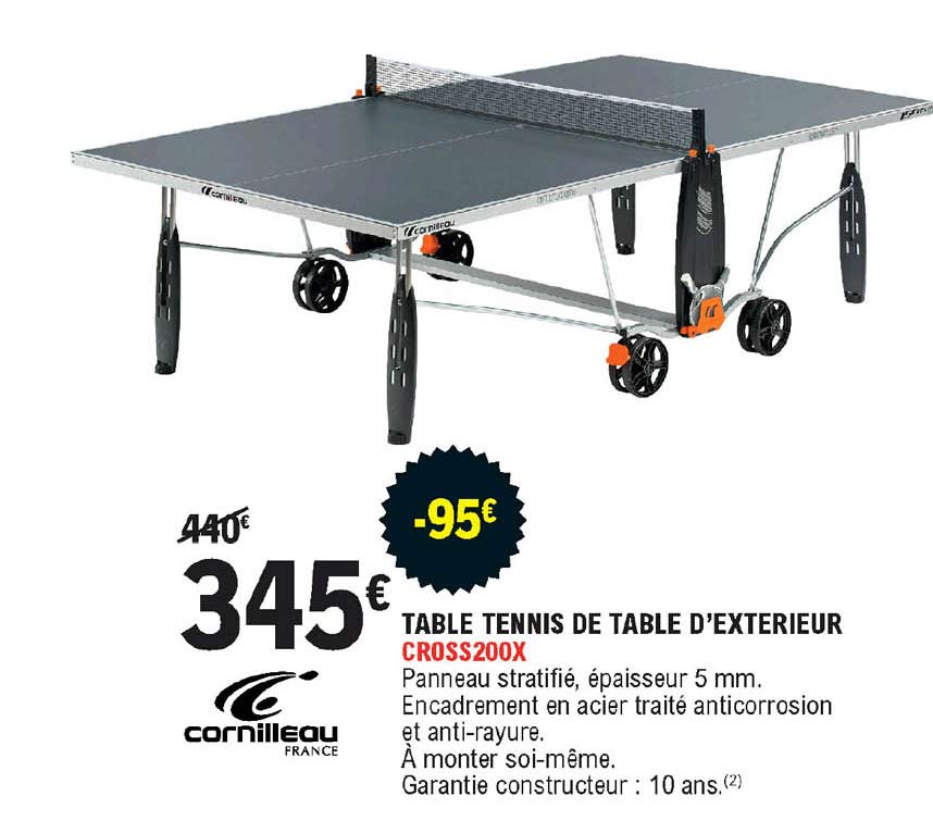 table tennis de table d'exterieur cross200x