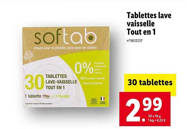 tablettes lave vaisselle tout en 1