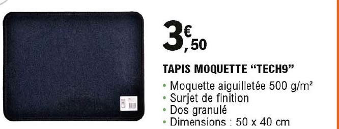 tapis moquette "tech9"