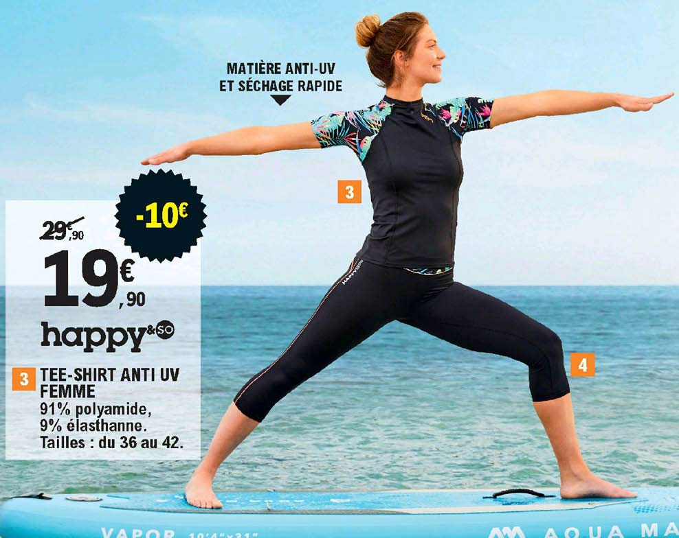 tee-shirt anti uv femme