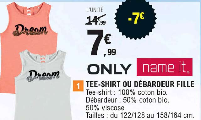 tee-shirt ou debardeur fille