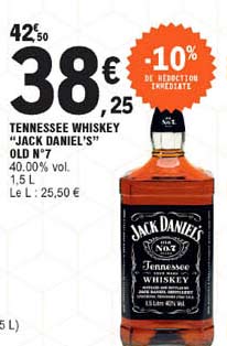 tennessee whiskey "jack daniel's" old n°7