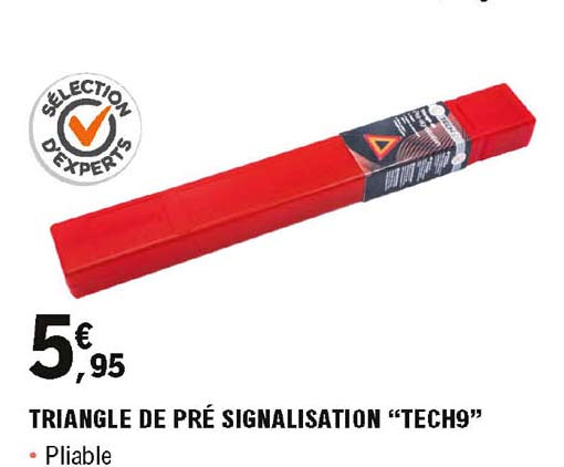 triangle de pré signalisation "tech9"
