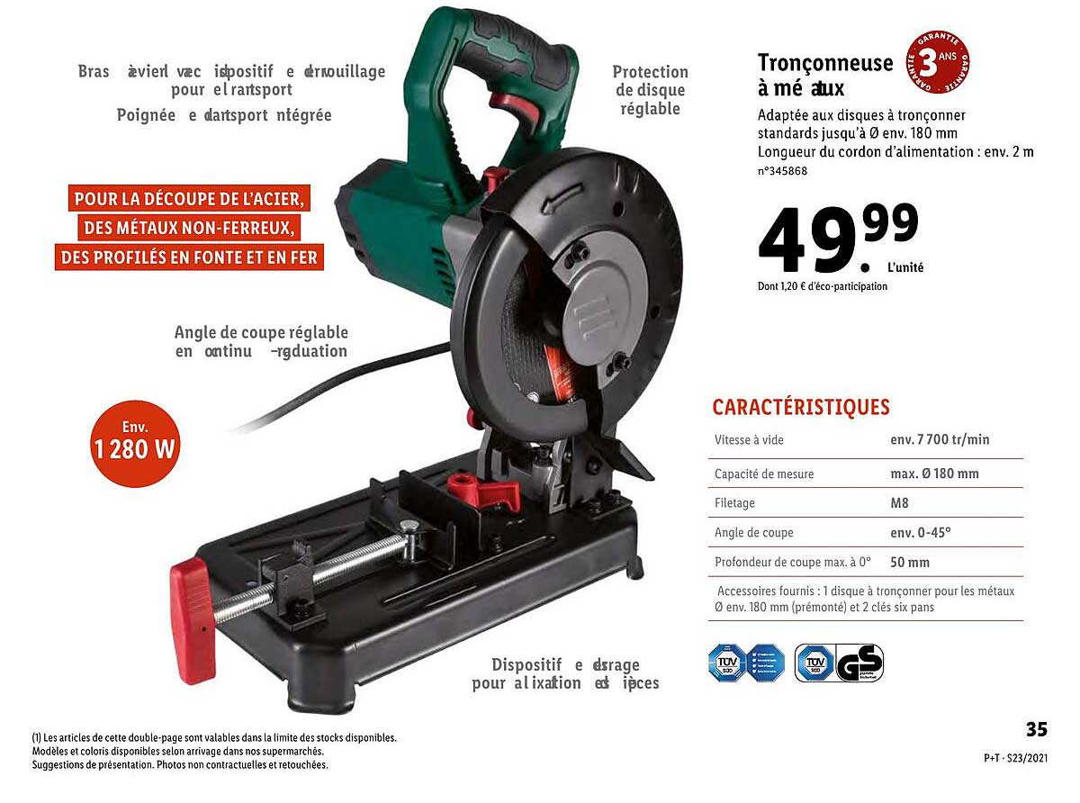 tronçonneuse à métaux