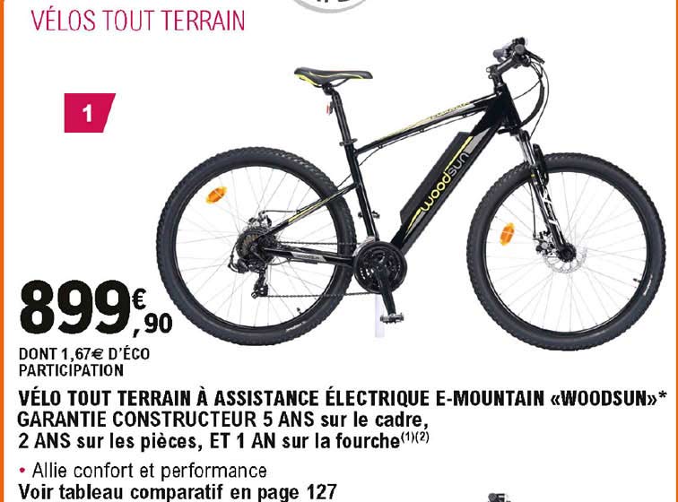 vélo tout terrain à assistance électrique e-mountain "woodsun"