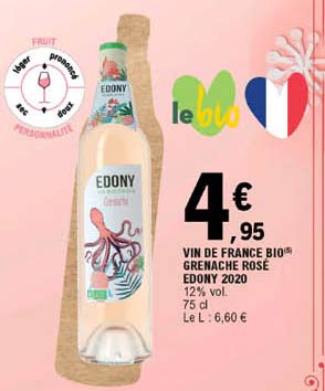 Vin De France Bio Grenache Rosé Edony 2020