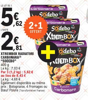 xtrembox radiatori carbonara "sodebo"