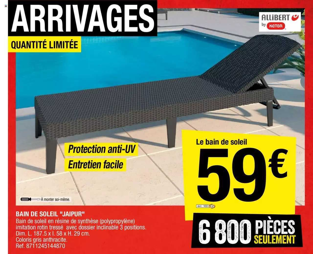 bain de soleil "jaipur" allibert by keter
