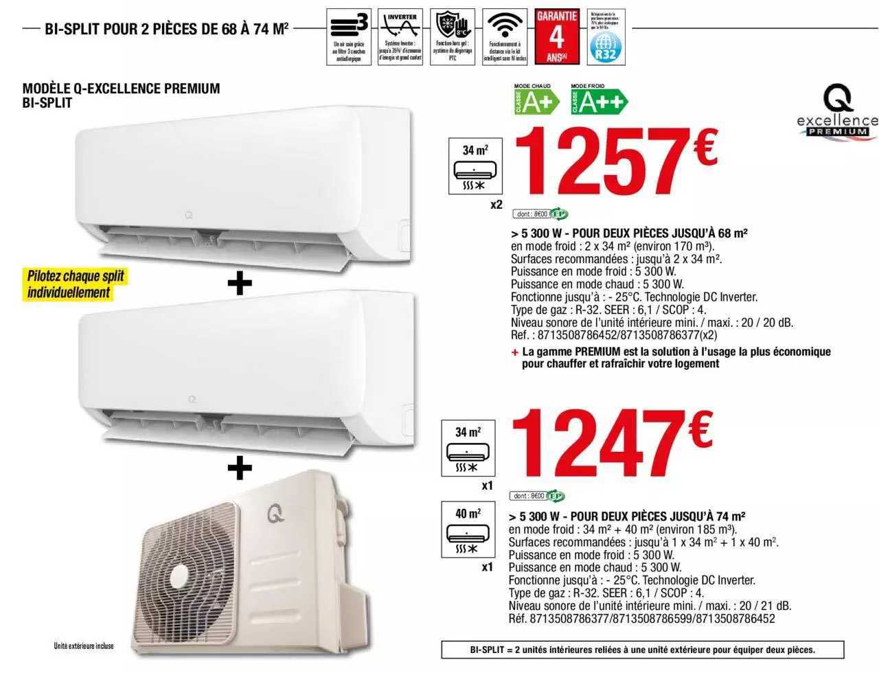 bi-split pour 2 pièces de 68 à 74 m² q excellence