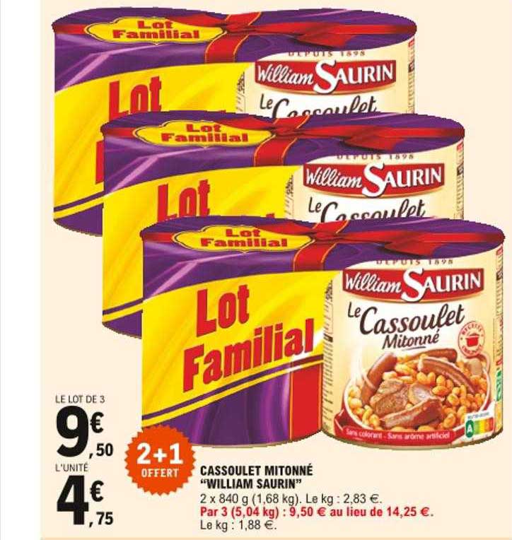 cassoulet mitonné "william saurin"