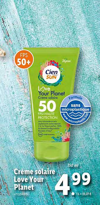 crème solaire love your planet