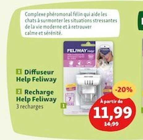 diffuseur help feliway, recharge help feliway