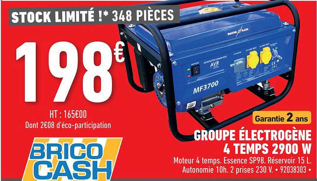 groupe électrogène 4 temps 2900 w